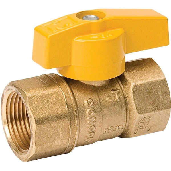 Proline Series 1 In. FIP x 1 In. FIP Brass Gas Cock Ball Valve, 2-Piece Body 110-125 - main